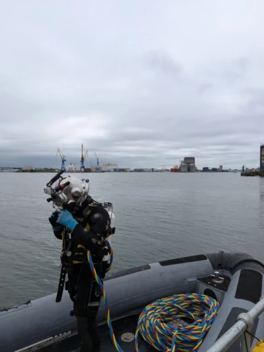 Diver ready for dive